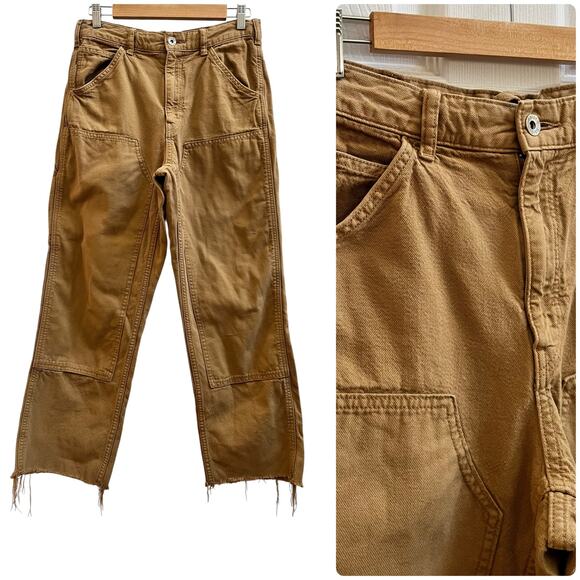 Uniqlo Cotton Twill Raw Hem Inner Drawstring Size Small Pant 25 Inch Inseam - Picture 12 of 12
